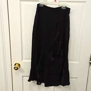 Satin Ruffled Skirt